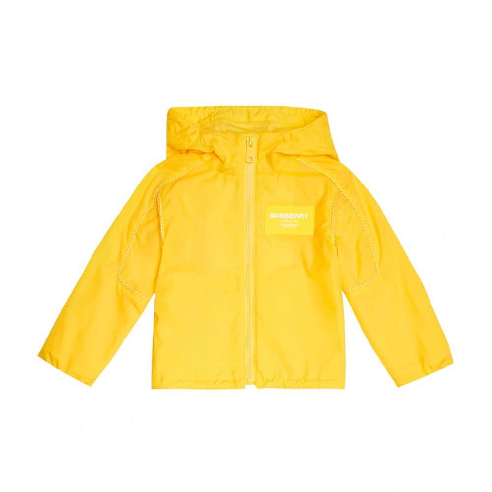 NWT Burberry Kids' Addison Hooded Jacket In Acid Yellow MSRP $440 Boys